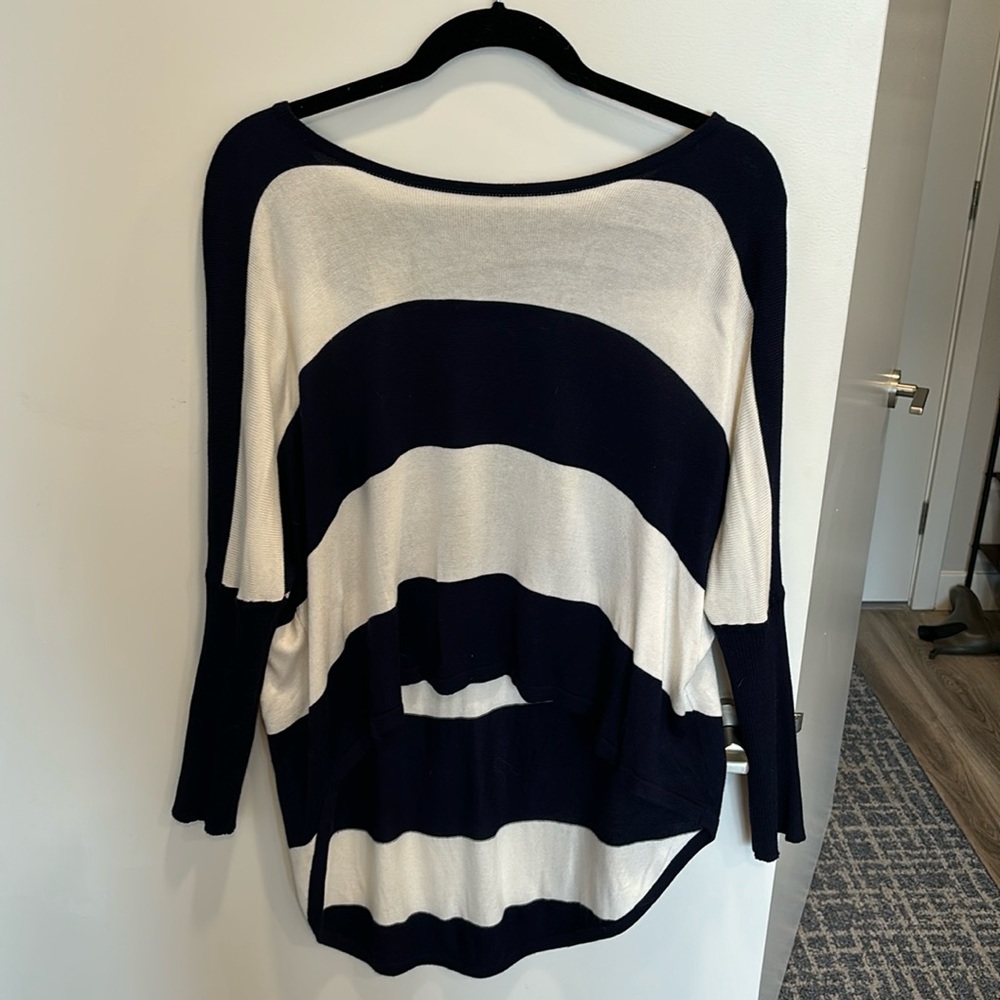 Off The Shoulder Long Sleeve Striped